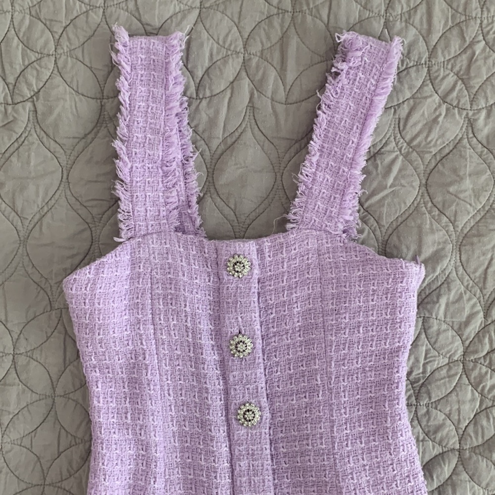 Zara tweed maxi dress